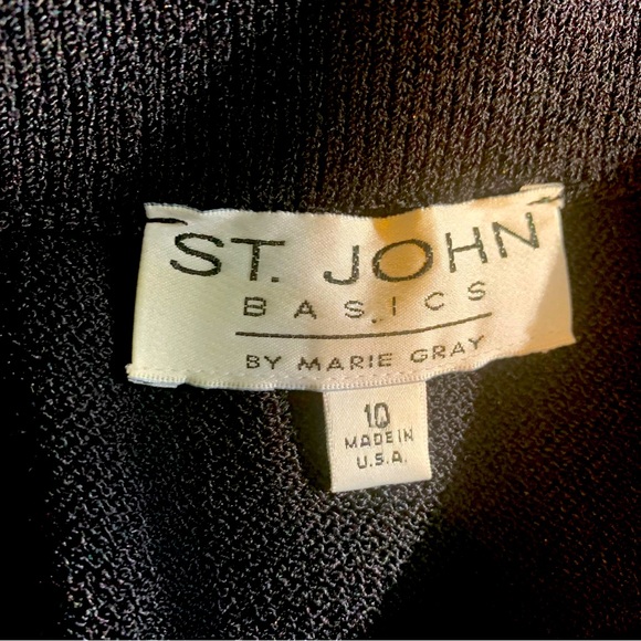St. John Basics Black Knit Straight Pencil Skirt Size 10 Black‎ - Picture 7 of 7
